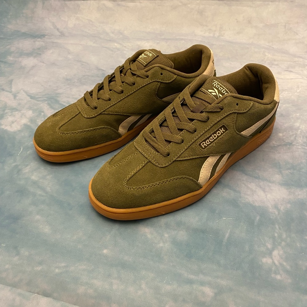 Reebok Men's Dark Green and Tan Sneakers sz 9.5